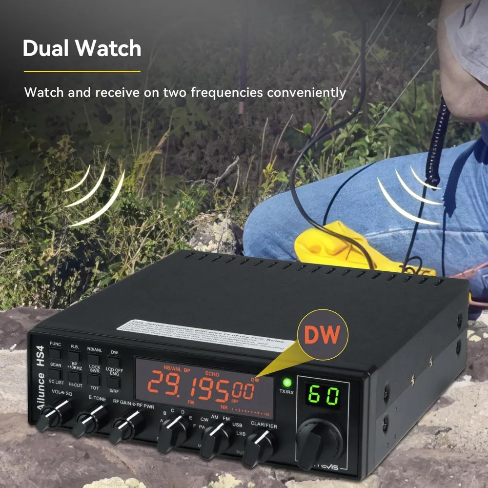 Ailunce HS4 10 Meter Radio, High Power SSB Ham Radio Base Station, for Emergency Response