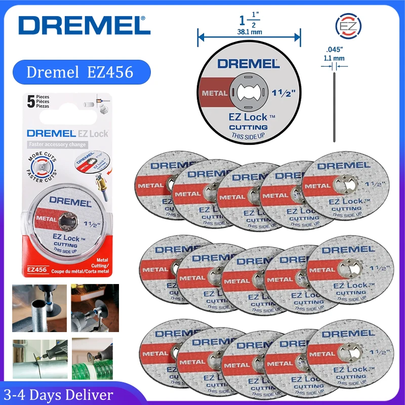 Dremel-discos de Corte Originais Disco de Corte Plástico Madeira Moedor de Metal Fibra de Vidro 38 mm Ez456 Unidades por Embalagem
