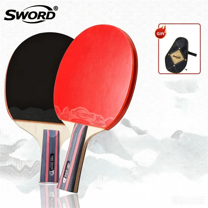 

SWORD S1 Table Tennis Racket 5 Ply Solid Wood Ping Pong Paddle Loop Style All Round Type Shakehand Penhold For Beginner