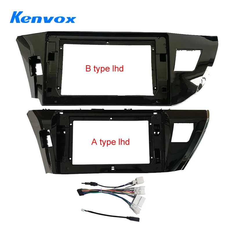 10.1 بوصة راديو السيارة فآسيا الإطار لتويوتا كورولا رالينك 2014 2016 غلاف 2 الدين رئيس وحدة داش غطاء لوحة الأسلاك تسخير