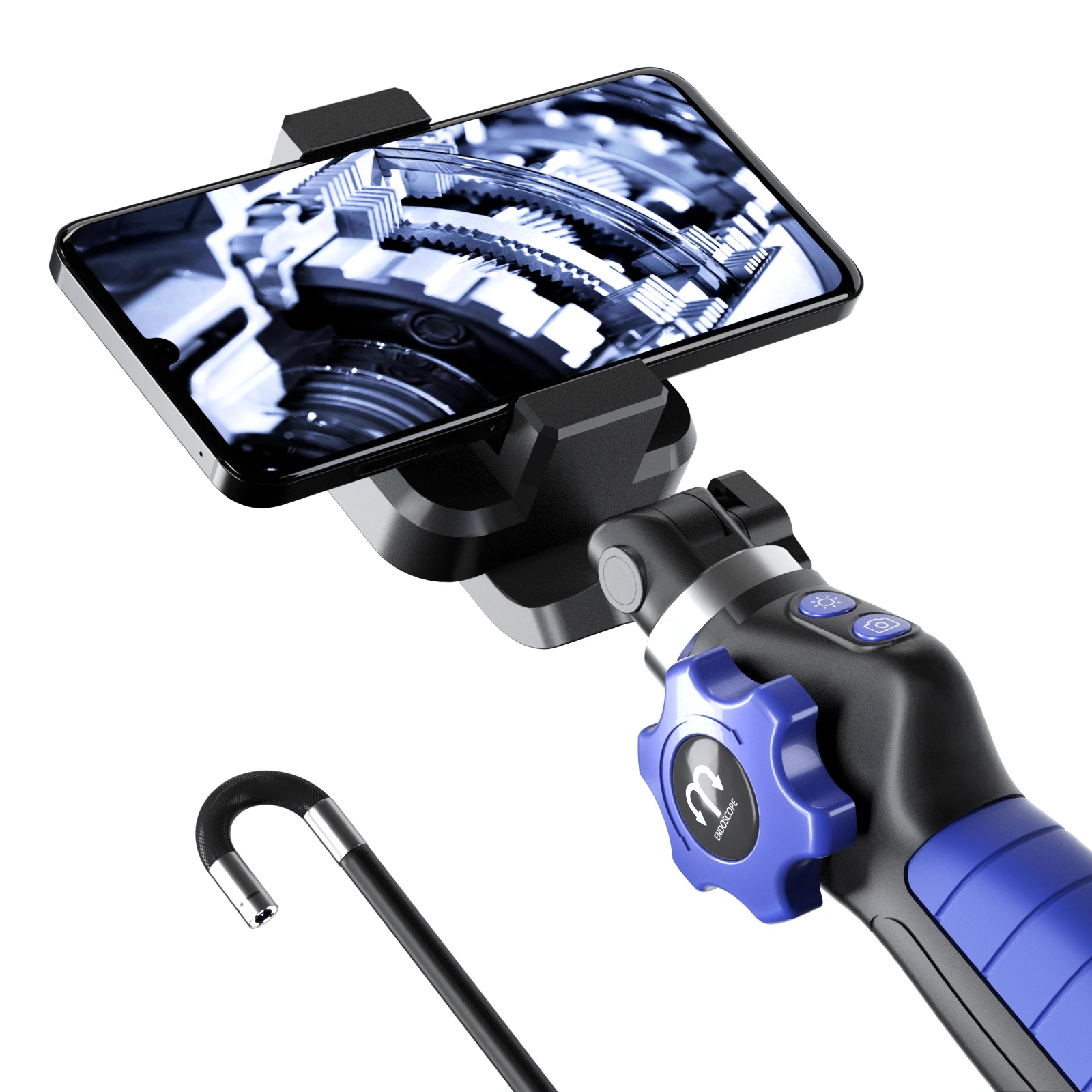 2MP 1080PTwo Way Articulate 180Degree Rotation Steering  6mm Industrial WIFI Endoscope Inspection Microscope Camera Otoscope