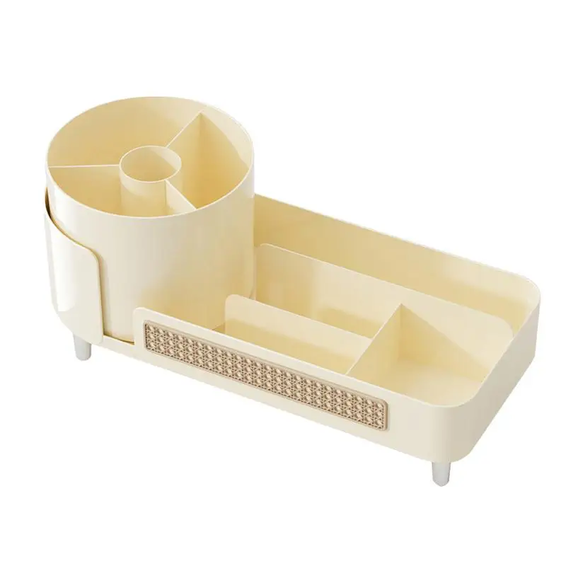 

Rotating Vanity Organizer Cosmetic Storage Makeup Box Makeup Organizer Spinner Countertop Skincare Organizer With