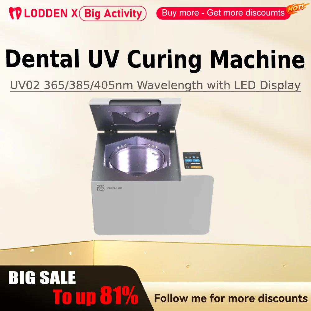 

UV02 365 385 405nm Dental UV Curing Machine Wavelength with Dental LED Display Laboratory equipment UV curing equipment