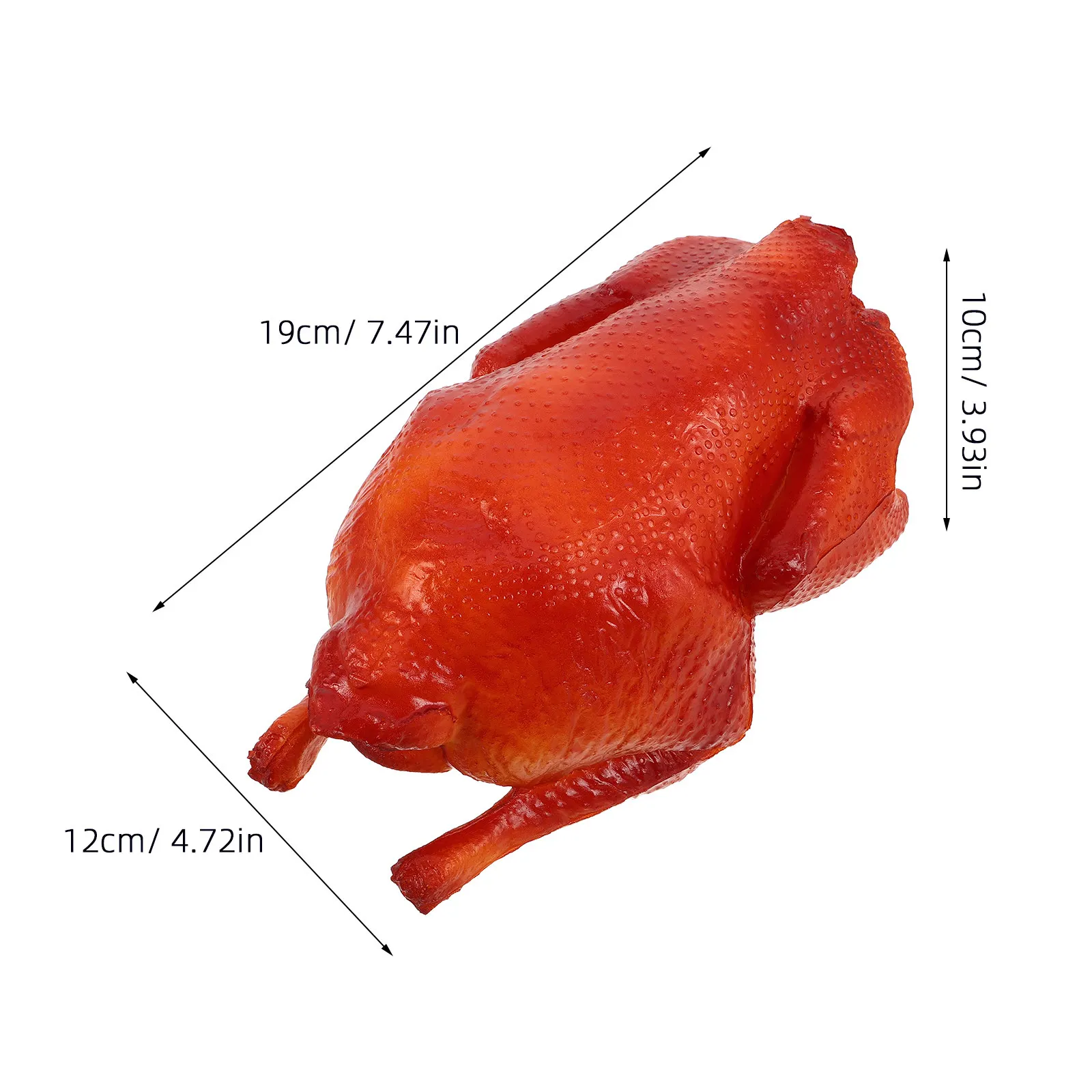Artificial Roast Chicken Decoration Realistic Skin Cooked Turkey Prop for Holiday Table Centerpiece Culinary School