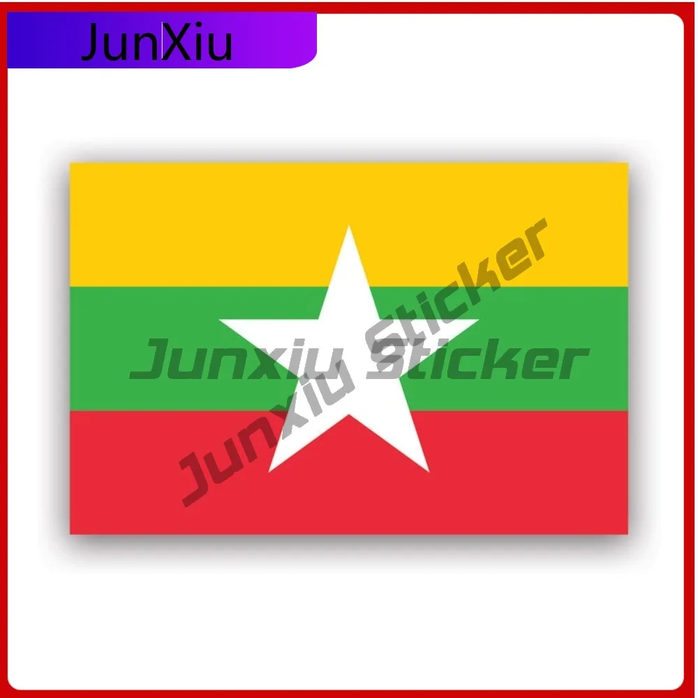 

Burmese Flag Sticker Creative Decals State Flag Patriotic Car Sticker Vinyl Decal Waterproof Durable Fade Proof For Car Window
