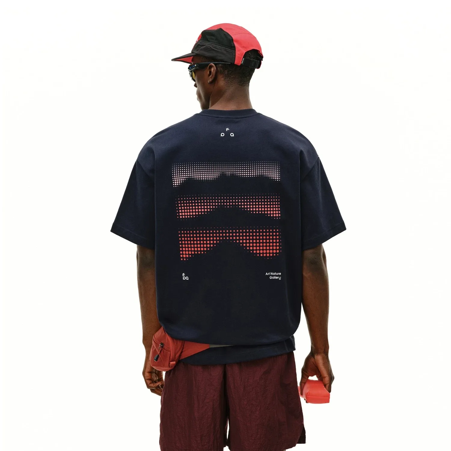 Ice Skin Cool Sensation Sport Short Sleeve round Neck Couple Polka Dot Print Outdoor T-Shirt Men FPA Club Summer Collection