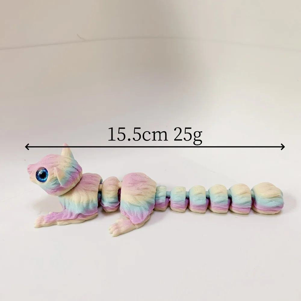 تماثيل ابن عرس مطبوعة ثلاثية الأبعاد مفاصل متحركة مجموعة إبداعية لتزيين سطح المكتب الحلي هدايا العيد للحرف اليدوية