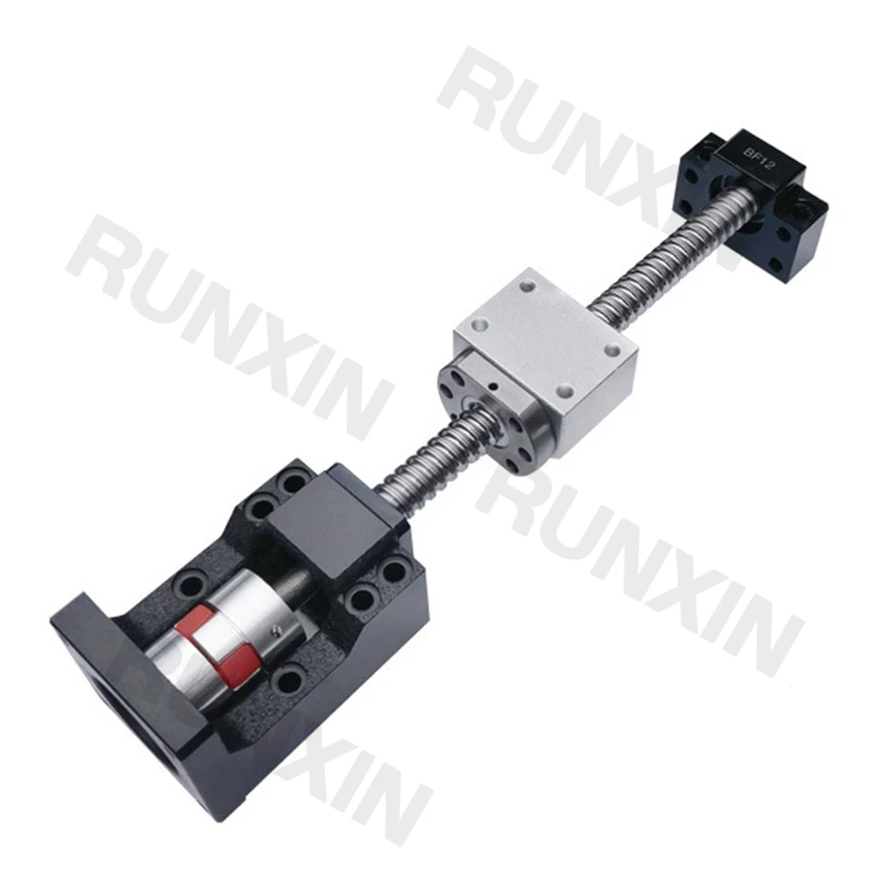 RXTNC Ball Screw Kit SFU1204 SFU1605 SFU1610 2005 L300-1500mm with Single Nut+BF12+DSG16H+Coupling+HM12-57 Motor Mount For CNC