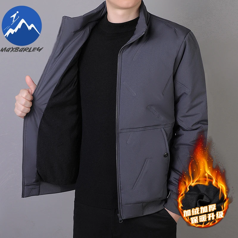 Branded Mens Padded Jacket Comfort Korean Style Lightweight Parkas Casual Stand Collar Travel Cold Resistant Warm Winter Coat