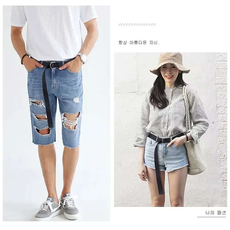 Simple Plus ขนาดใหญ่ผู้ชายผู้หญิง Unisex เข็มขัดผ้าใบ 110 120 130 140 150 160 ซม.เข็มขัดเอวสําหรับกางเกงยีนส์กางเกง cinturones para hombre