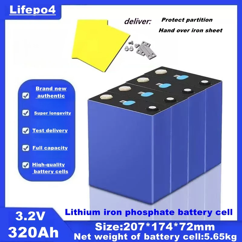 

320Ah 3.2V Lithium Iron Phosphate Rechargeable Battery 8000 Cycles for RV EV Boat Golf Cart Yacht Van - Cell Pack
