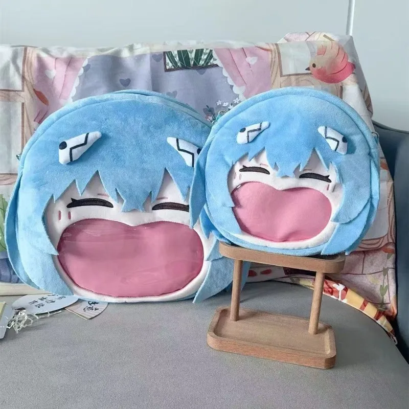 

NEON GENESIS EVANGELION Ayanami Rei Large-capacity Backpack Display of Anime Doll Badges Ita-bagTransparent Storage Bag Gifts