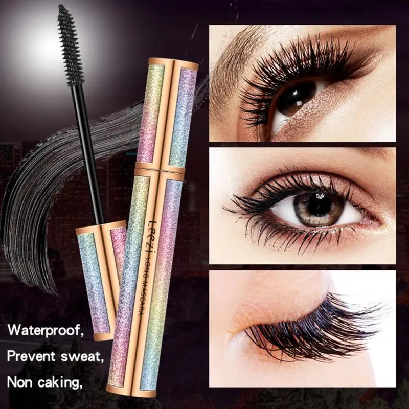 Leezi Starry Sky 4D Silk Fiber Mascara Waterproof Rimel Maquiagem Long Thick Curling Lashes Mascara Eyelash Extension TSLM1