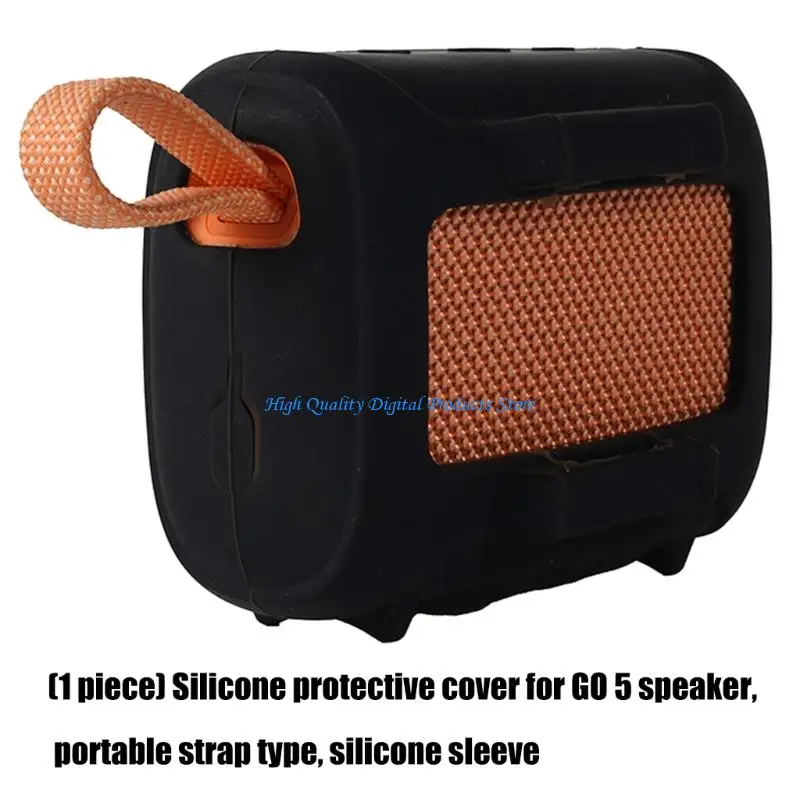 U2JE Nonslip Silicone Sleeve With Carry Strap For GO 5 Compact Speaker Water Resistant And Dustproof Protections