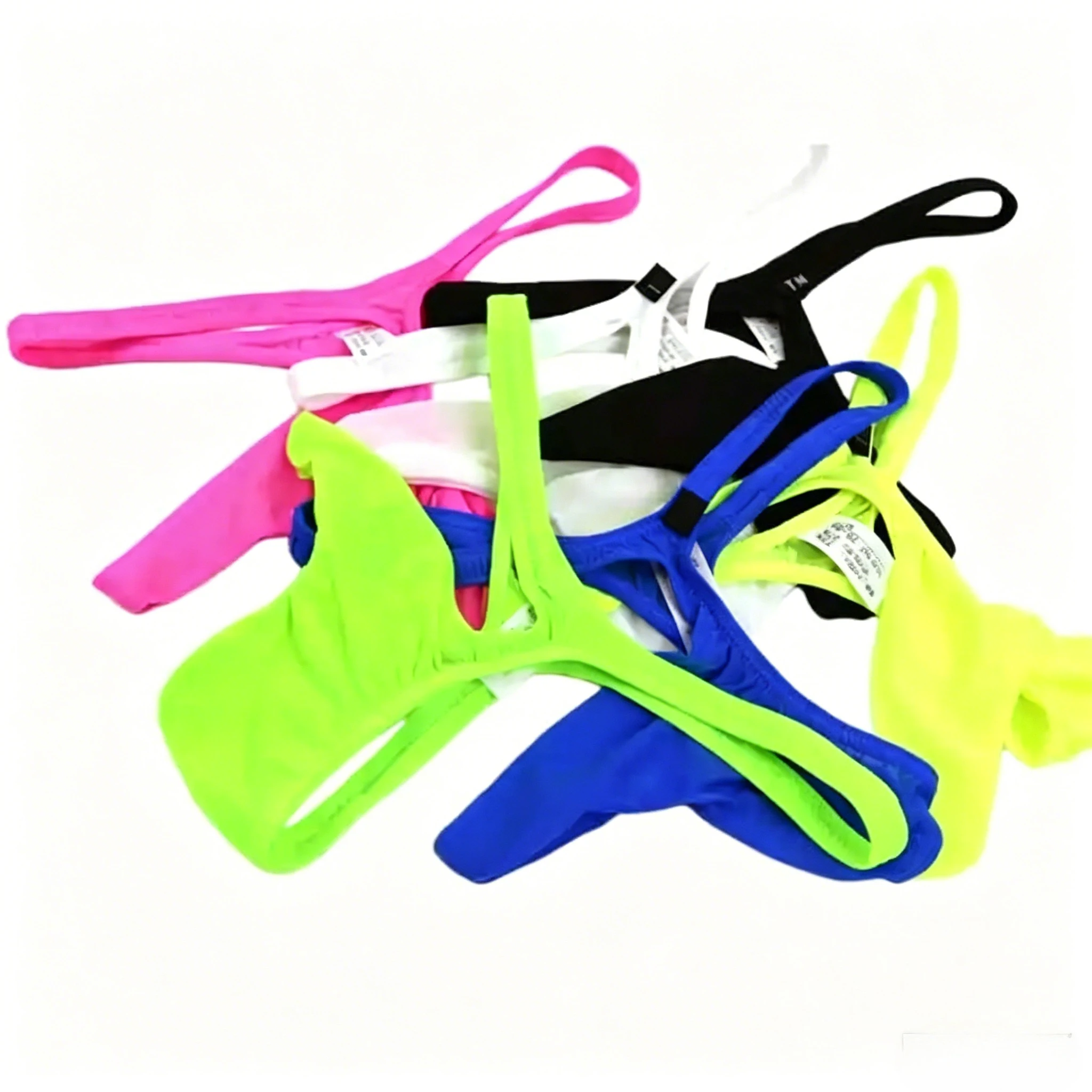 Smooth Ice Silk Thong for men Unique Elephant Nose Bulge Pouch Low Waist High Elastic Sexy Men T-string Underpants