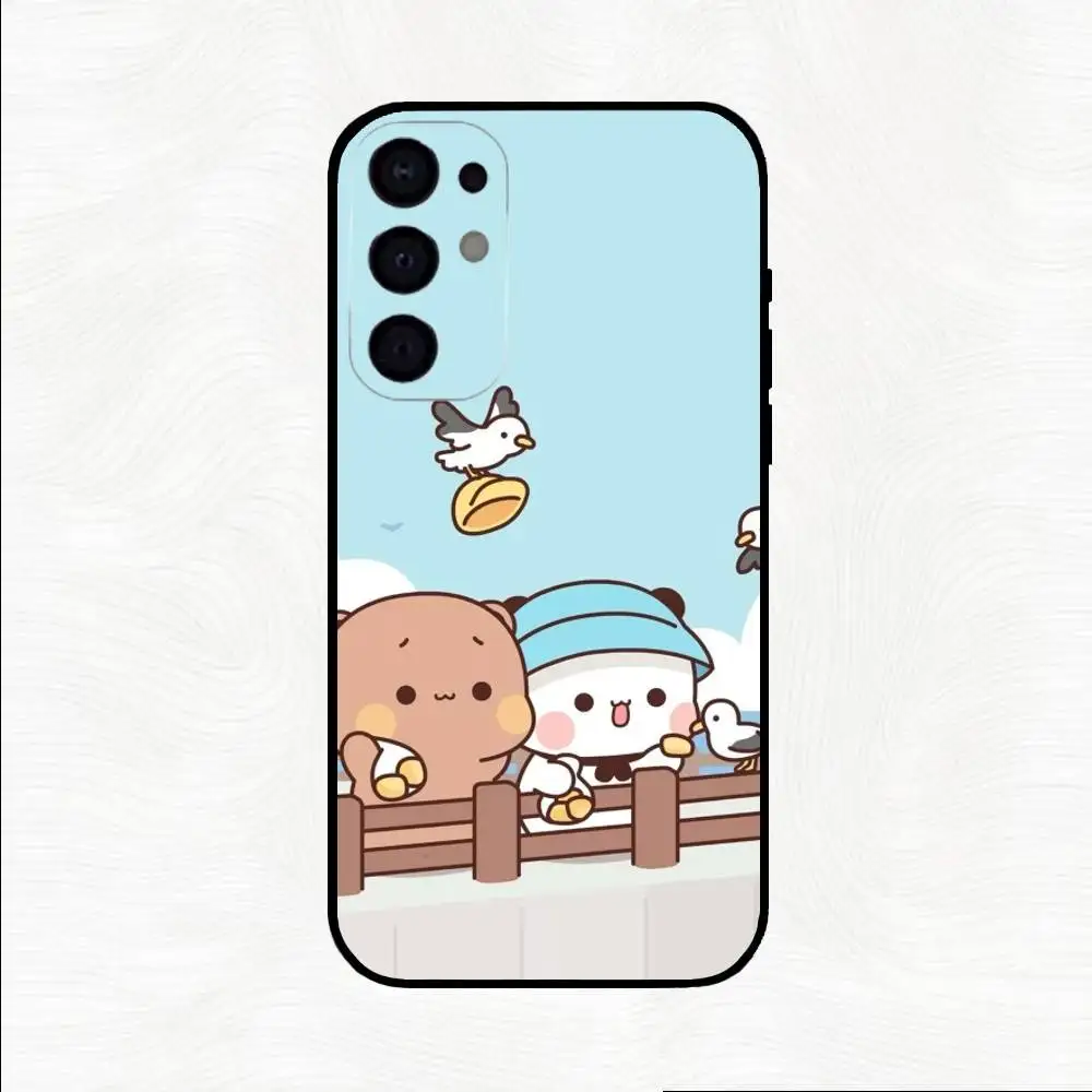 حافظة هاتف C-Cute BuBu DuDu لهاتف سامسونج S25، S24، S21، S22، S23، S30، Ultra، S20، Plus، غطاء أسود من السيليكون الناعم