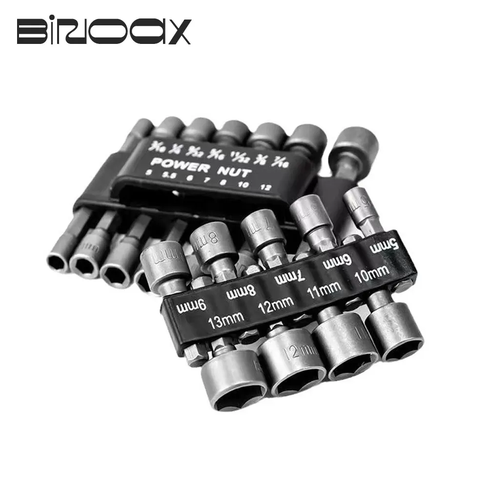 9/14PCS Hexagon Nut Driver Drill Bit Socket Screwdriver Wrench Set Drill Bit Adapter for Electric Screwdriver Handle Tool