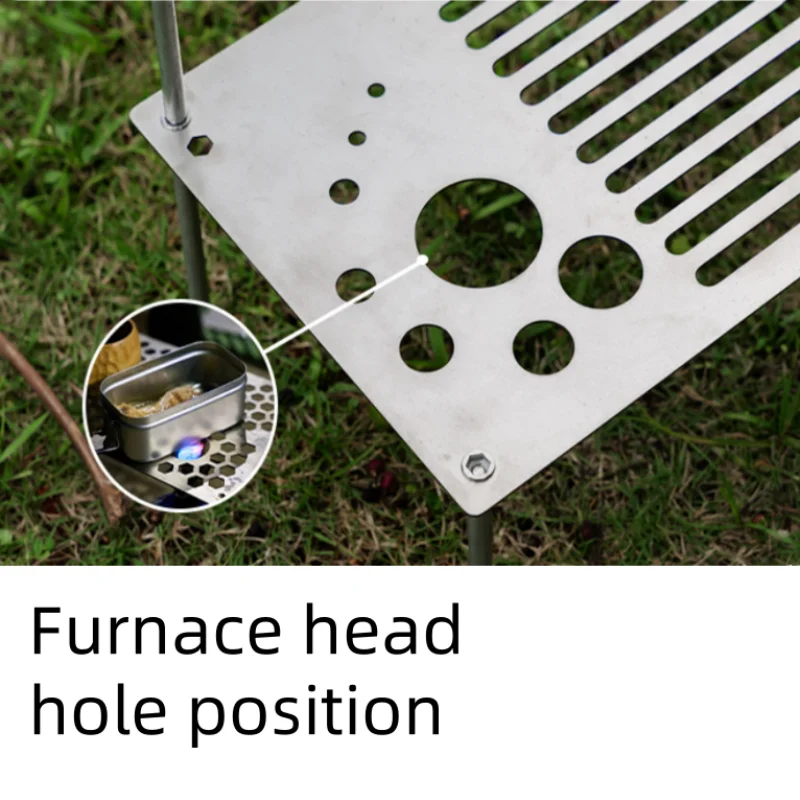 Outdoor Camping Titanium Grill Mesh Camping Table Lightweight Aluminum Alloy Barbecue Picnic Portable Camping Equipment