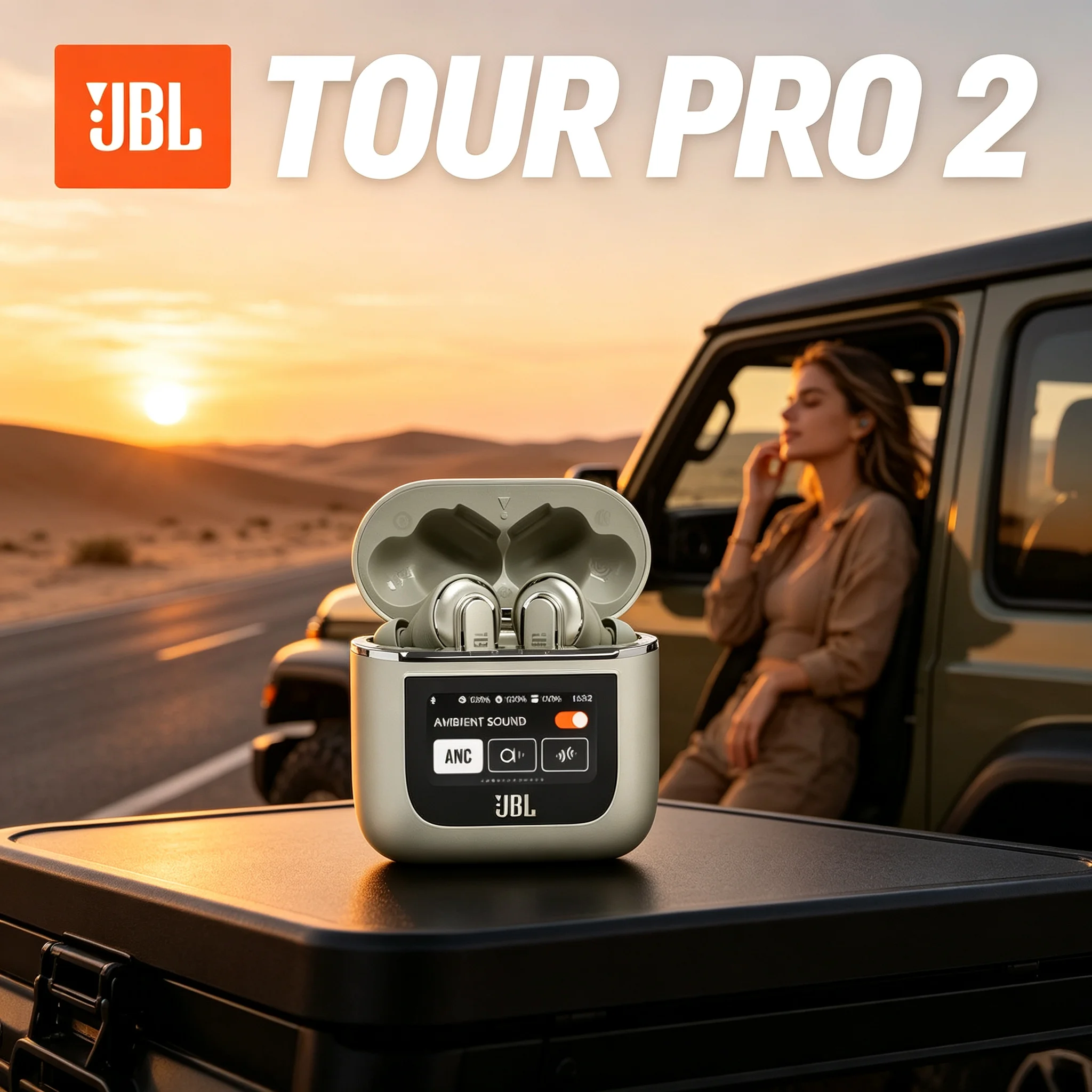 JBL TOUR PRO 2 Authentic TWS Earphones, Immersive Spatial Audio, Touch Control, Multi-point Pairing for Music & Calls