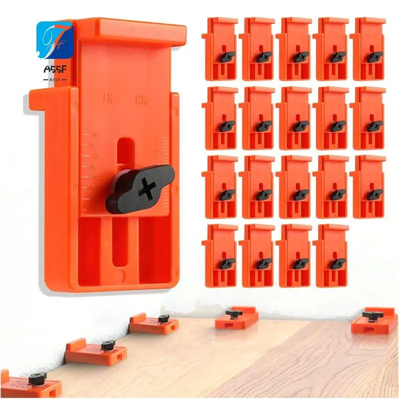 A55F-20-Pack Flooring Spacers, Inch Metric Adjustment Range 1/4 To 1 Inch, 6 To 25Mm, Laminate Wood Flooring Tools