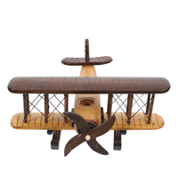 Retro Wooden Plane Model High Quality Wood Craft Adornment Vintage Airplane Bedroom Office Decor Figurines Miniatures Home Decor