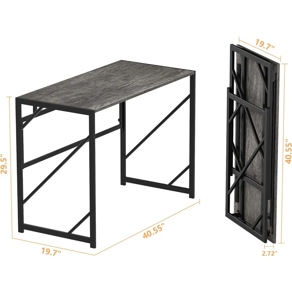 Escritorio plegable para ordenador de escritura, mesa plegable para espacios pequeños, oficina en casa, estudio sin montaje