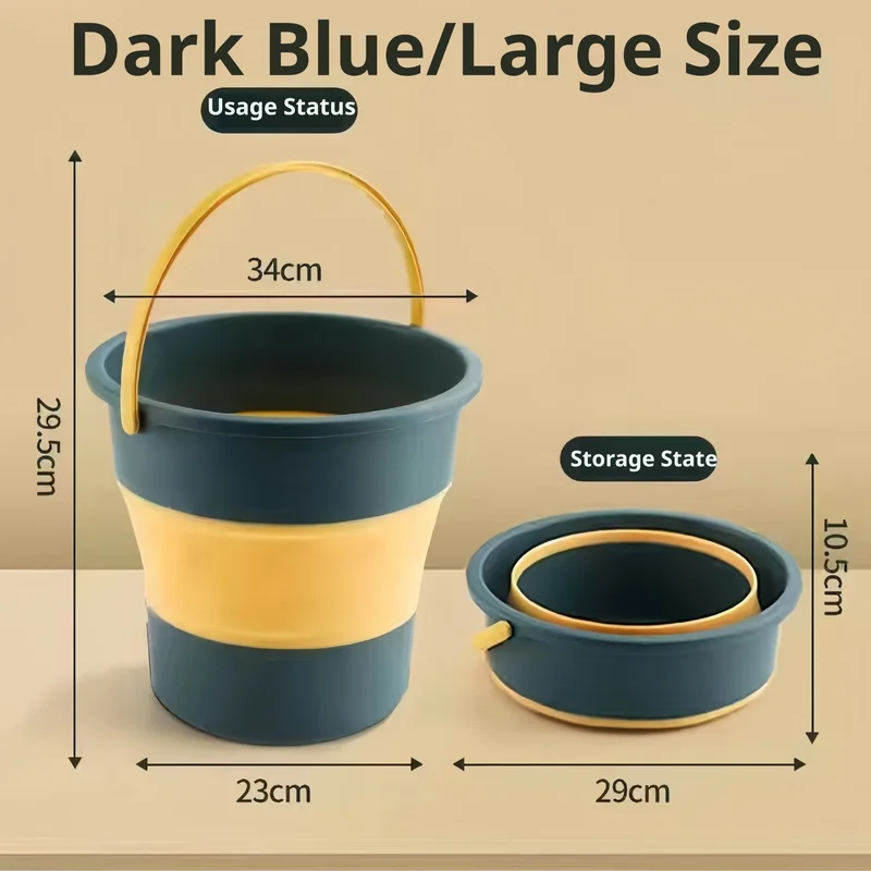 Household folding water bucket Multifunctional and thickened Easy to store and holds water for laundry Kitchen, bathroom, dormit