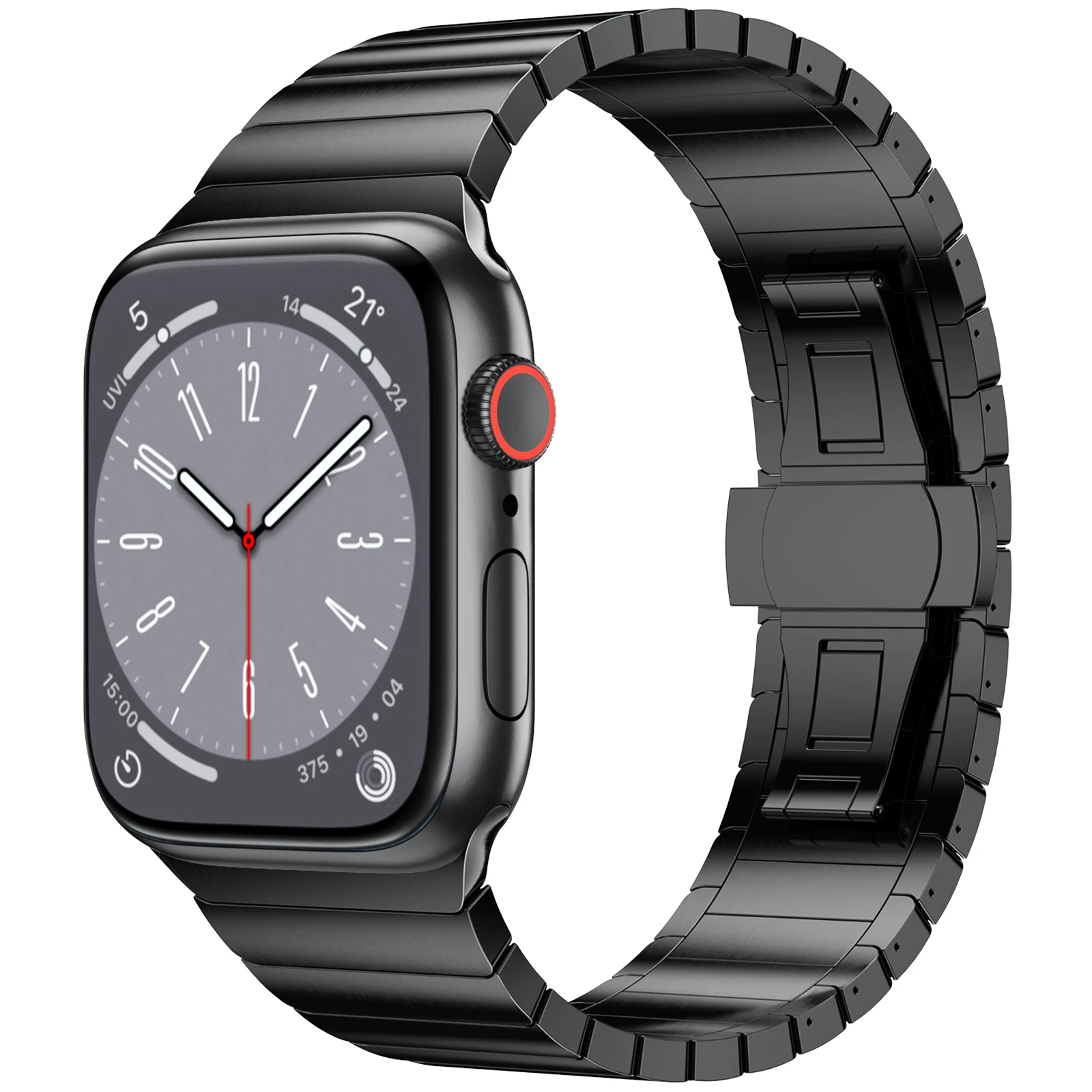 Pulseira de metal de liga de titânio para apple watch ultra 49mm 8 7 45mm pulseira de aço inoxidável iwatch 6 5 4 se 44mm 42mm