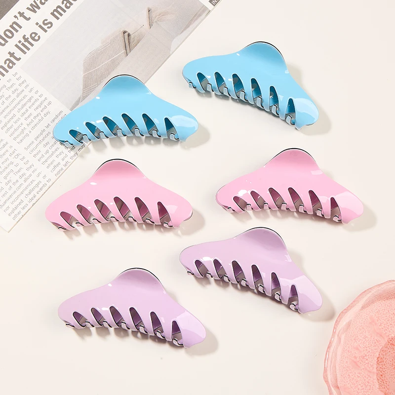 

3 Colors Elegant Acetate Hair Claw Women Big Jaw Clip For Thick Hair Strong Hair Clamps Hold Fashionable Girls Hair Accessories