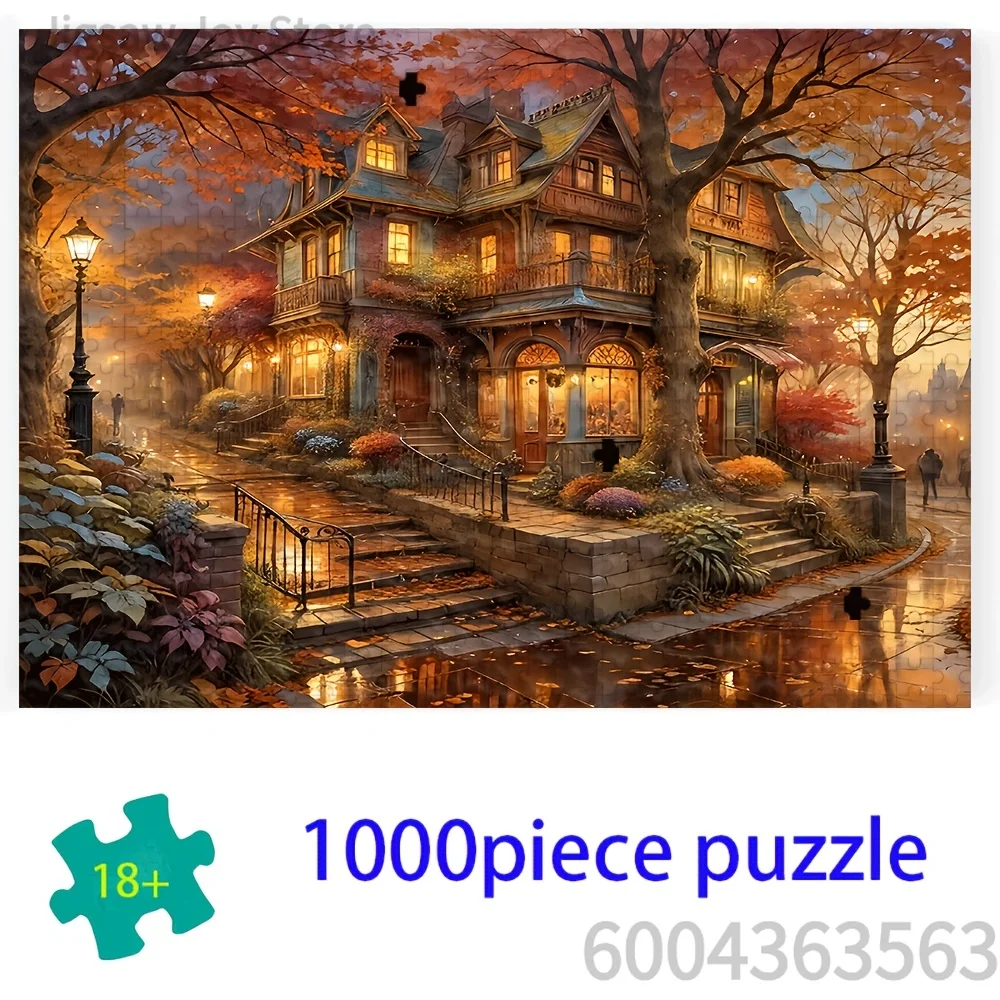 Creative Retro Vehicle & Vibrant Nature Landscape Jigsaw Puzzle Paper Board Game Kids Adults Intelligence Development Toy