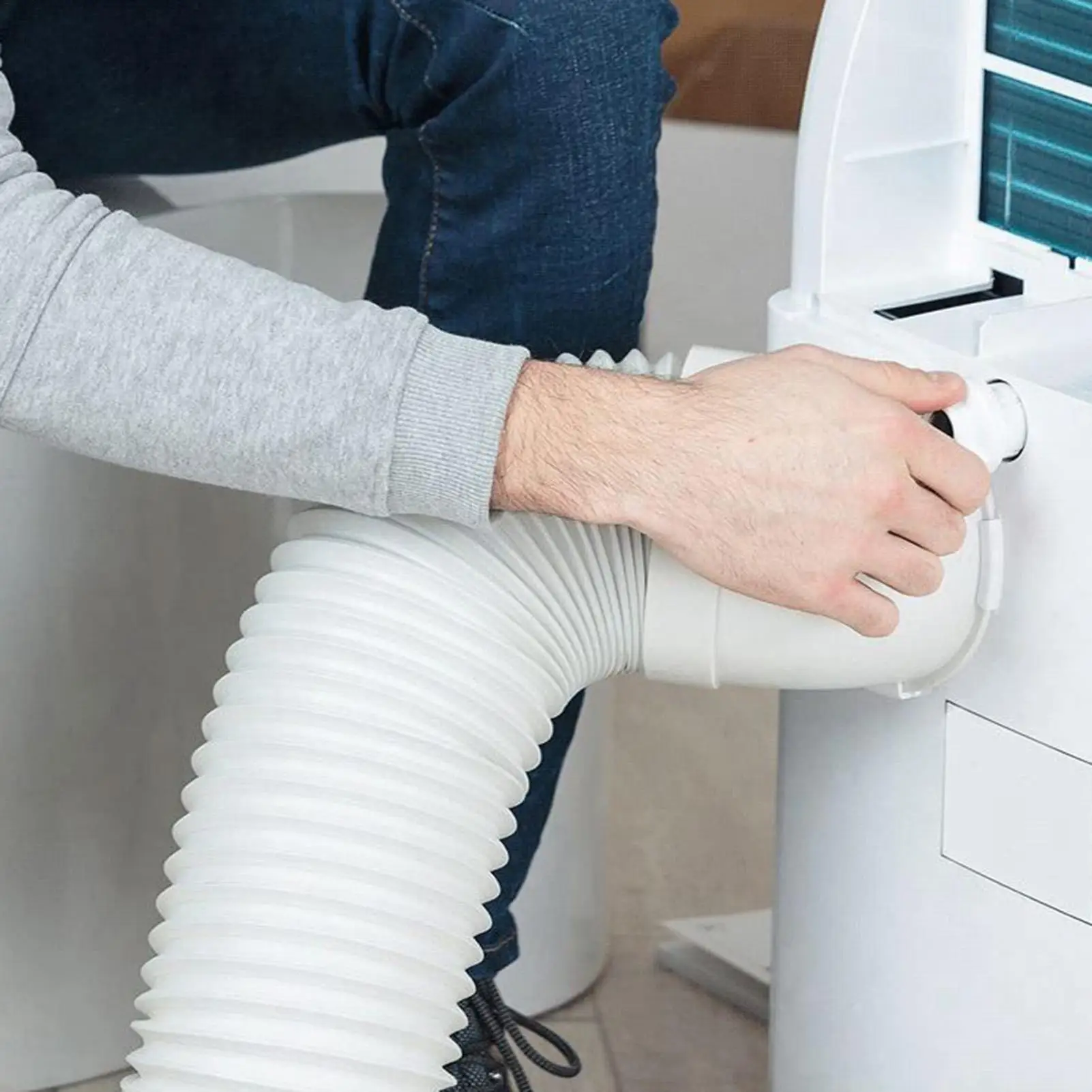 Air Conditioner Hose Flexible Air Conditioner Duct AC Exhaust Vent Hose for Home Room Bedroom Window Duct Cooling Heating