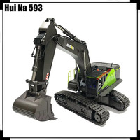 Huina 593 Screw Drive Infinite Rotation Super Large Full Proportion Alloy Remote Control Engineering Vehicle Large Excavator