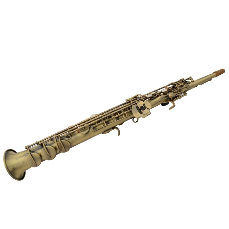 Advanced professional bronze soprano Bb saxophone one piece saxophone SAX