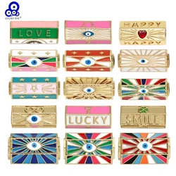 Lucky Eye Copper Enamel Charm Pendant Drop Oil Turkish Evil Eye Charm Pendant for Jewelry Making Bracelet Necklace Accessories