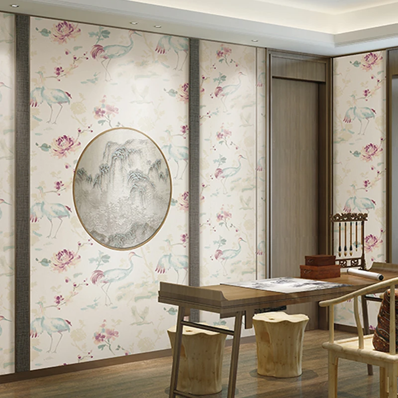 

Chinoiserie Classic wallpaper Bedroom Wall Covering modern Vintage Floral Wallpaper Tropical Birds Flower Wall Paper Mural