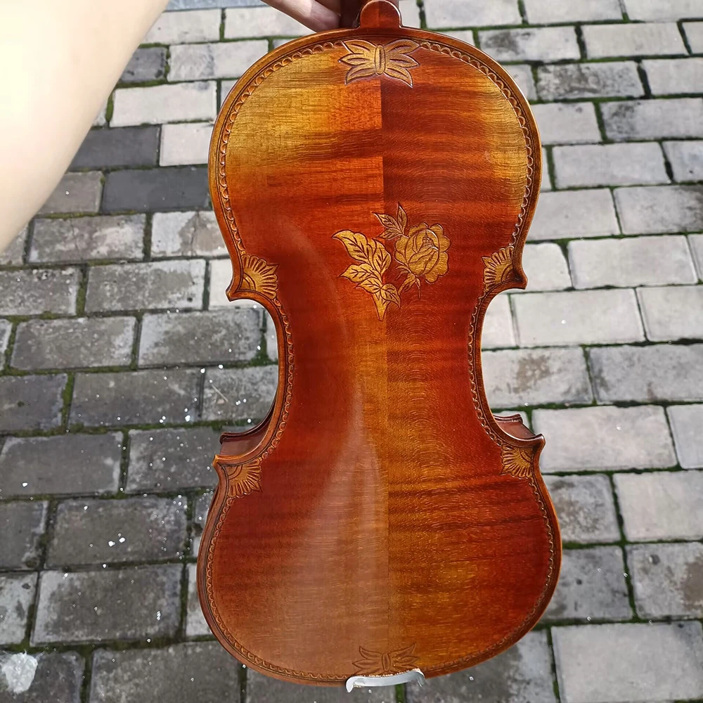 20 years Hand carved violin violin 4/4 Italian vintage oil varnish vionlin professional violino set musical instrument with Box