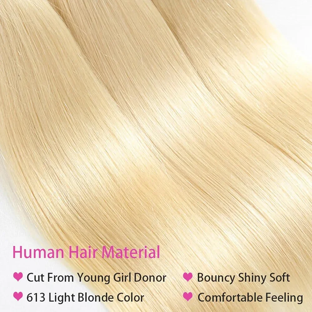 16 30 32 بوصة مستقيم 1/3/4 قطعة حزم 613 العسل شقراء الملونة نسج 100% الشعر البشري الذهبي ريمي العظام ملحقات 12A عذراء