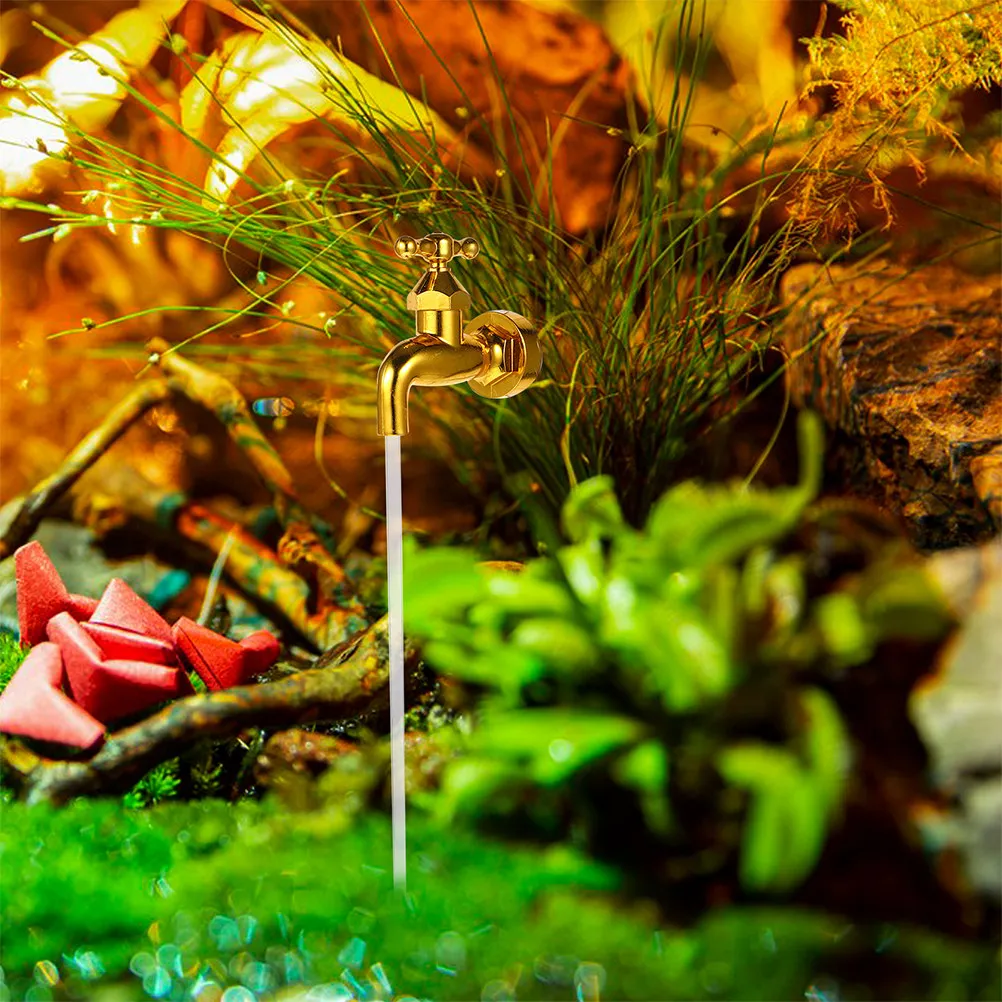 3 Sets Decor Floating Invisible Tap Water Fountain Delicate Faucet for Garden Fake Decoration