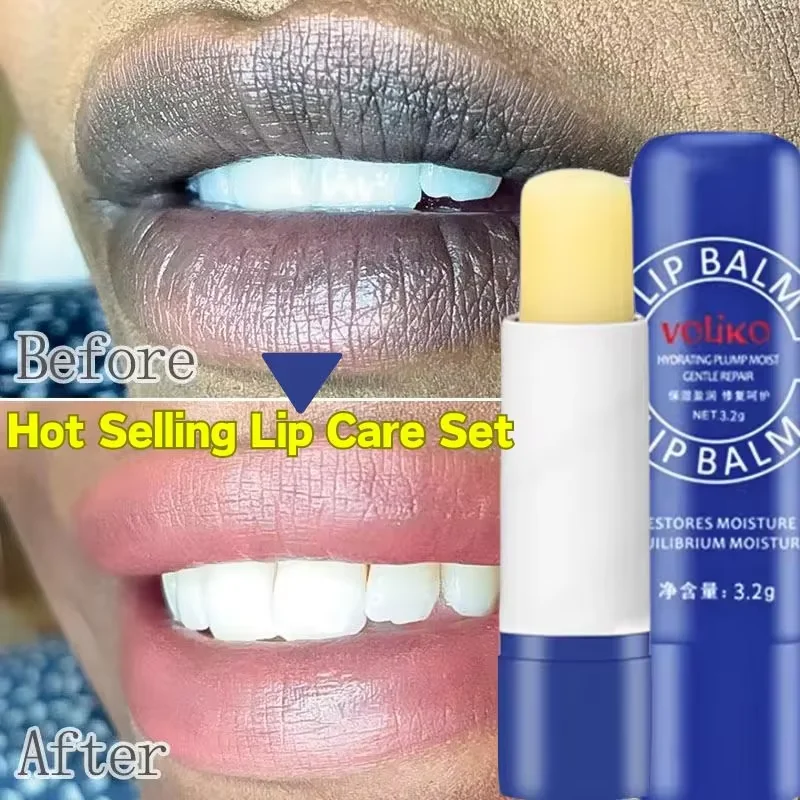 Remover bálsamo labial escuro clarear melanina máscara labial esfoliante desbota linha labial pele morta hidratante iluminar reparação produtos de cuidados com os lábios