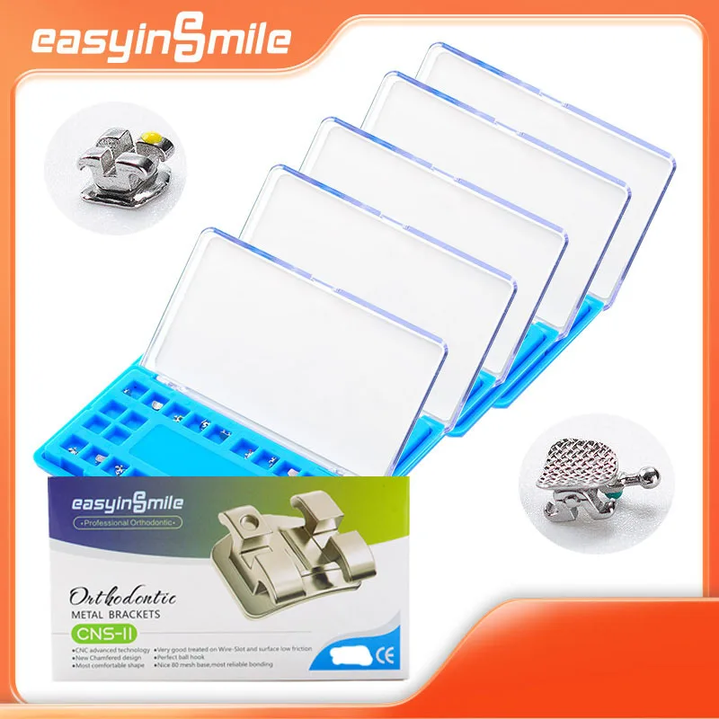 

Metal Orthodontic Brackets Easyinsmile Ortho Material Brackets Braces ROTH /MBT 345 Hook 022 for Arch Wires Mesh Base