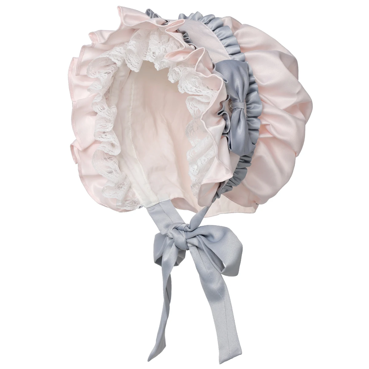 Lolita Girl Vintage Hat Victorian Bonnet Ruffles Maid Cosplay Bow Lace Hats For Women