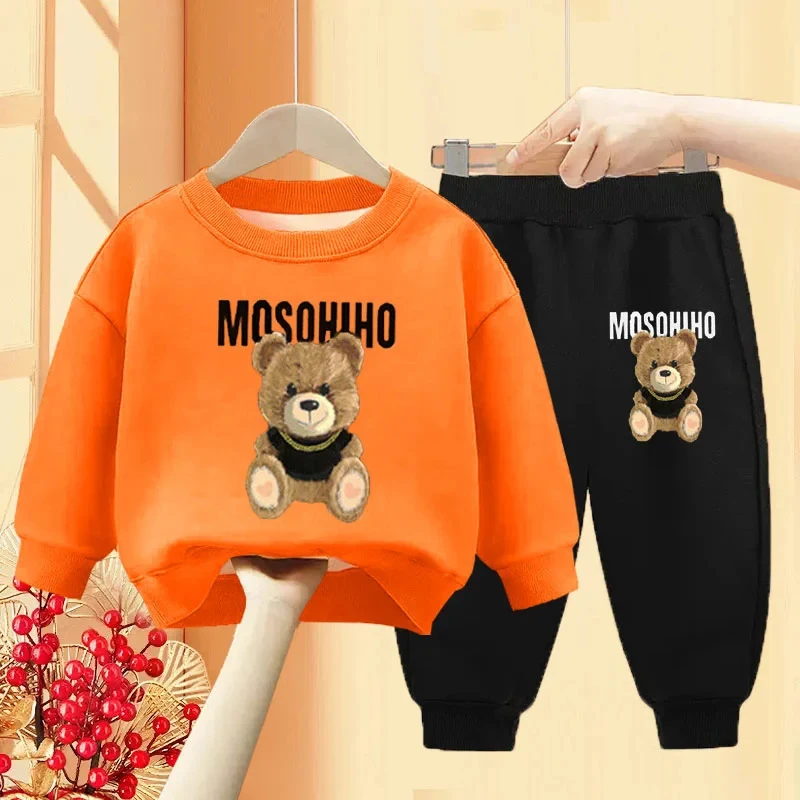 Mother Kids Boy Sets Spring Autumn Children Clothing 2pcs Fashion Girl Outfits Baby Clothes Child Hoodie Cotton Trousers Suits