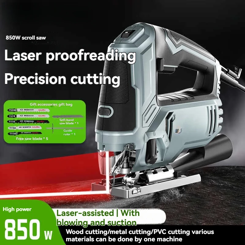 

Laser Electric Curve Saw, Handmade Woodworking Specific Reciprocating Saw, Flower Wires Saws, Small Cutting, High-power Industri