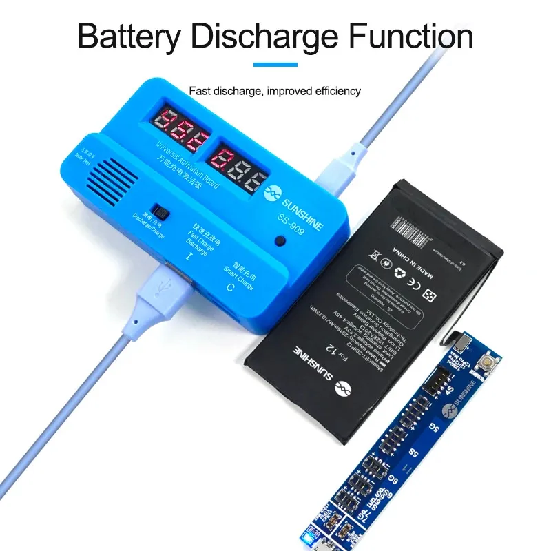 

SUNSHINE SS-909 V9.0 Универсальная плата активации зарядки аккумулятора, тестер, пластина для быстрой зарядки для IPhone, Ipad, Android, ремонт телефона