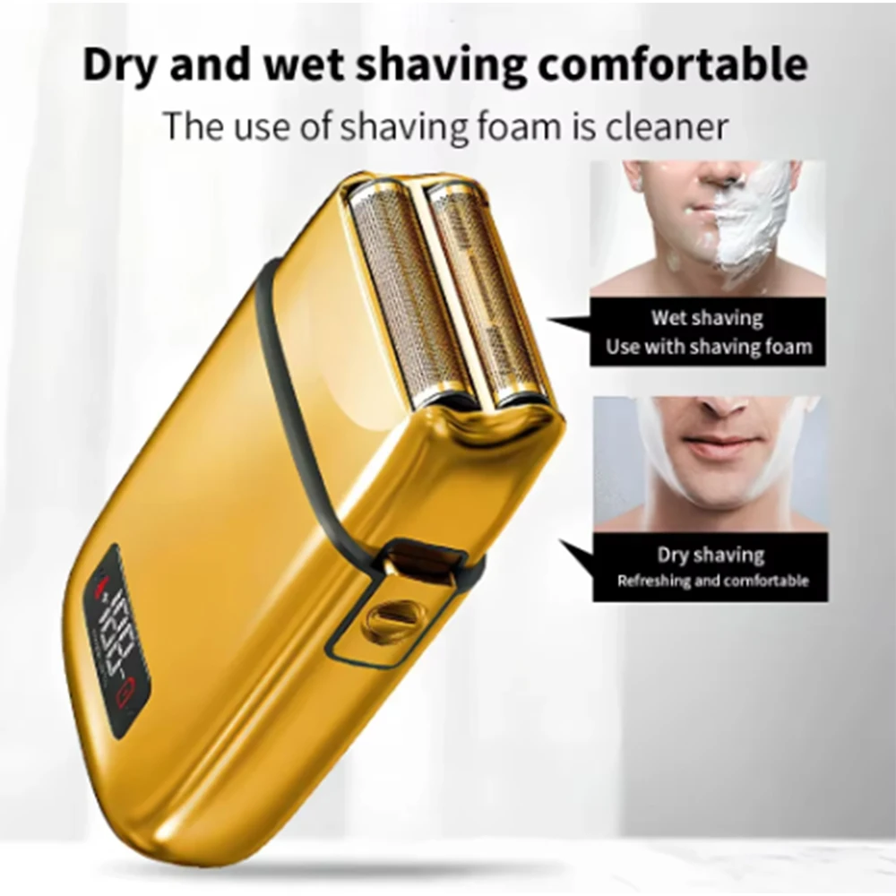 Kemei KM-TX3 Electric Shaver Men's Shaver Beard Trimmer Blade Head Shaving Beard Trimmer LCD Electric Shaver Reciprocating