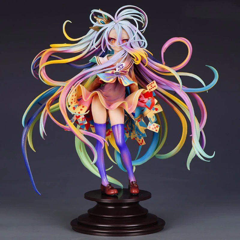 No Game No Life Shiro 1/7 Yuu Kamiya Anime PVC Action Figure Toy Desktop Model Ornaments Game Collectible Children Birthday Gift