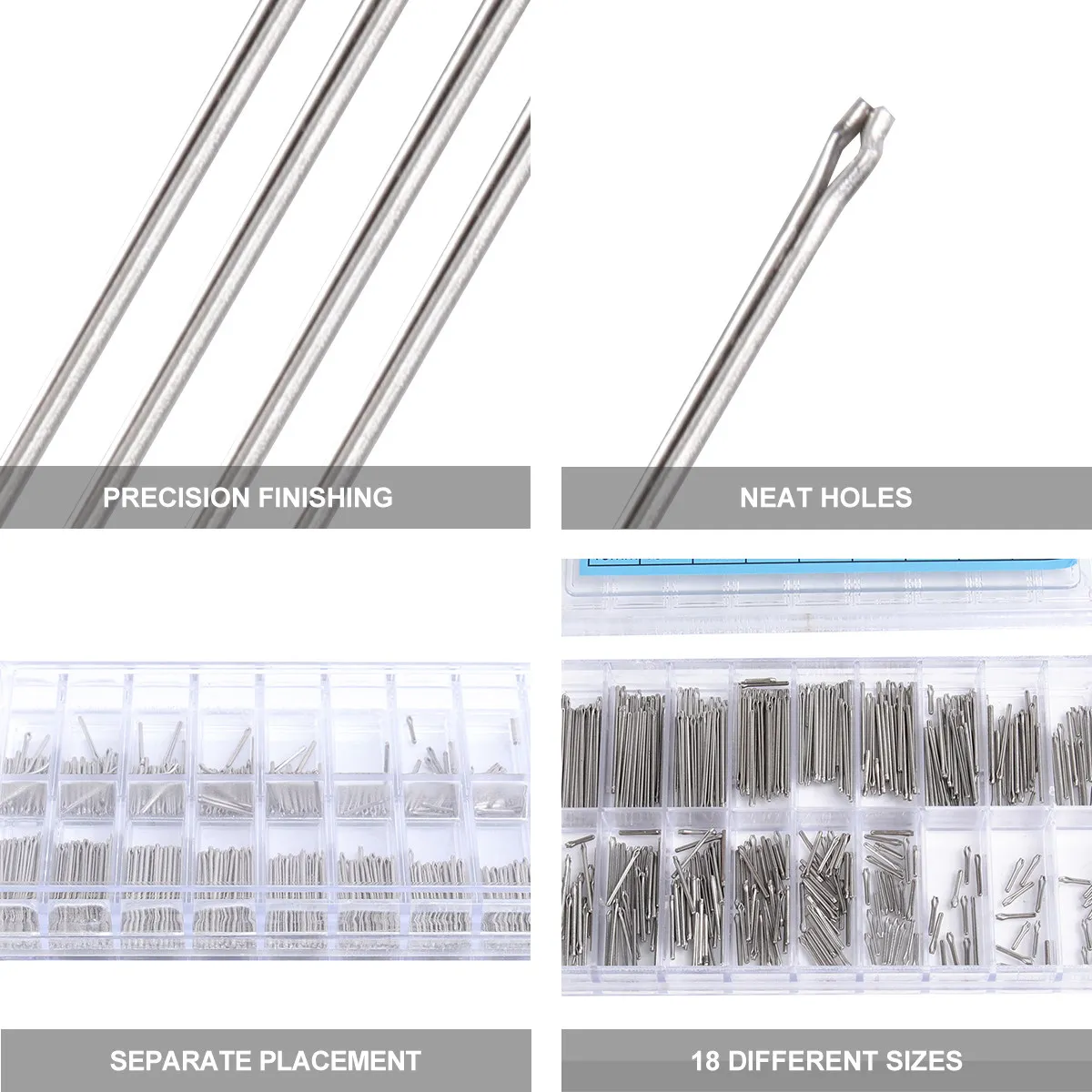 360Pcs Metal Stainless Steel Spring Bar Watch Band Pin Set Sizes 6MM 7MM 8MM 9MM 10MM 11MM 12MM 13MM 14MM 15MM