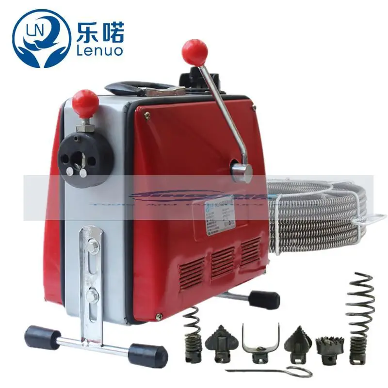 100D Full-automatic Electric Pipe Dredging Machine  Professional Sewer Dredger Toilet Floor Drain Dredging Cleaning Machine