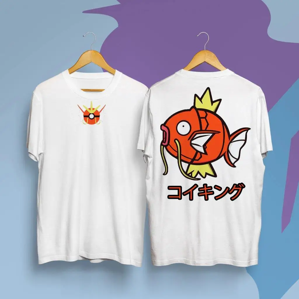 Pokémon Anime Magikarp Gyarados Bedrucktes T-Shirt Sommer Herren- und Damen-T-Shirt Trendy Loose Casual Y2K 2026 Neues Streetwear-T-Shirt