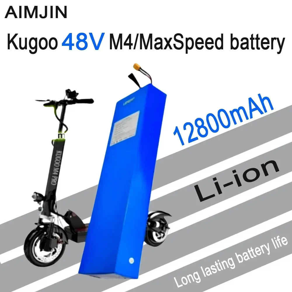 

13S4P 48V 12.8Ah 18650 For Kugoo M4 Replacing Electric Scooter Battery, Li-ion BMS Power Battery Pack
